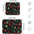 thumbnail image 3 of Christmas Trees in Dark Green and Red Colors Dish Drying Mat Kitchen Counter Mat Draining Mat Kitchen Accessories Dish Rack Pad for Dishes, Utensils, Countertops, Sinks 16x18in, 3 of 7