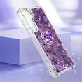 thumbnail image 3 of Quicksand Case for Samsung Galaxy S24 Plus (Not S24) for Women Girls, Glitter Sparkle Flowing Clear Liquid Cover Case with Bling Diamond Kickstand for Samsung Galaxy S24+ Plus -Purple, 3 of 14