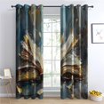 thumbnail image 2 of Book Curtains for Bedroom - Abstract Blackout Curtains for Living Room - Decorative Patterned Grommet Drapes - Window Treatments & Home Decor - 54 Inch Curtains 2 Panel Set - K&T66, 2 of 7