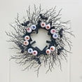 thumbnail image 5 of sruoe Halloween Decorations, Indoor Outdoor Halloween Decor, Artificial Wreaths, Halloween Decorations for Outside, Horror Party Decoration Door Hanging Wreath, 5 of 7