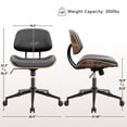 thumbnail image 2 of Silla de oficina BERYTH de piel sintética sin brazos, altura ajustable, 2 of 8