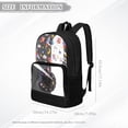 thumbnail image 6 of SEANATIVE Clear PVC Backpack for Kids Transparent School Bag Cute Printed Bookbag Clear Bag with Front Pocket Students Rucksack for Middle High School, Black Cat Star Moon Pattern, 6 of 7