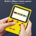 thumbnail image 4 of Mini consola de juegos, portátil, reproductor de juegos, eléctrico, 400, retro, doble, mini máquina de juegos, amarillo Inevent EL000637-04B, 4 of 7
