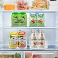 thumbnail image 6 of Sorbus Clear Plastic Fridge Organization Bin 6-Pack Set, Stackable with Handles, 6 of 7