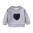 thumbnail image 1 of Chandail à Manches Longues à Col Rond pour Filles, Haut Décontracté Mignon à Imprimé de Roses, Chandail Respirant Sans Capuchon pour l'École et le Jeu, Tissu en Polyester Doux pour 4 à 8 Ans, 1 of 9