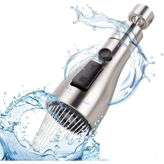 Boquilla para grifo de baño NQ FM20/FM22/M24 de níquel cepillado 360 grados con adaptador accesorio de extensión para ahorro de agua