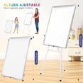 thumbnail image 2 of Blancos, MTQ Pizarrón Blanco 90x60,Pizarron Blanco con Soporte Plegable, Altura Ajustable(91cm-155cm),Pizarrón Magnetico con 4 Pluma Borrables,8 Imanes,1 Borrador,1 Bandeja Extraíble(60*90), 2 of 7