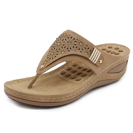 

Flip Flops Sandals for Woman Casual Summer Thong Sandal Comfortable T Strap Beach Shoes Womens Clip Toe Wedges Slides