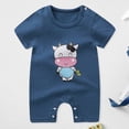 thumbnail image 2 of Kogui Unisex Newborn Baby Clothes Baby Boys Girls Romper Newborn Short Sleeve Bodysuits 0 3 6 9 12 18 24 Months (Navy,3-6 Months), 2 of 4