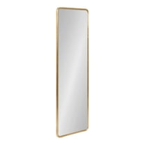 Kate and Laurel Caskill Modern Framed Rounded Rectangle Full-Length Mirror, 16 x 48, Gold, Tall Decorative Round Rectangular Statement Mirror for Wall