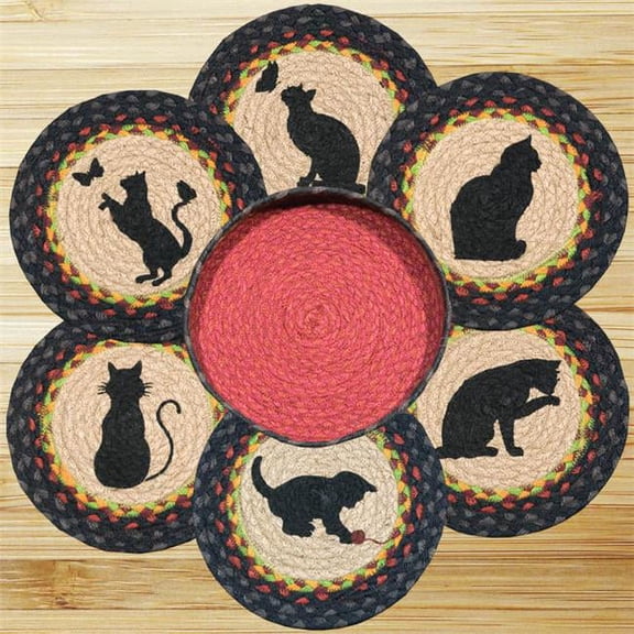 Earth Rugs 56-238C Cats Trivets in a Basket