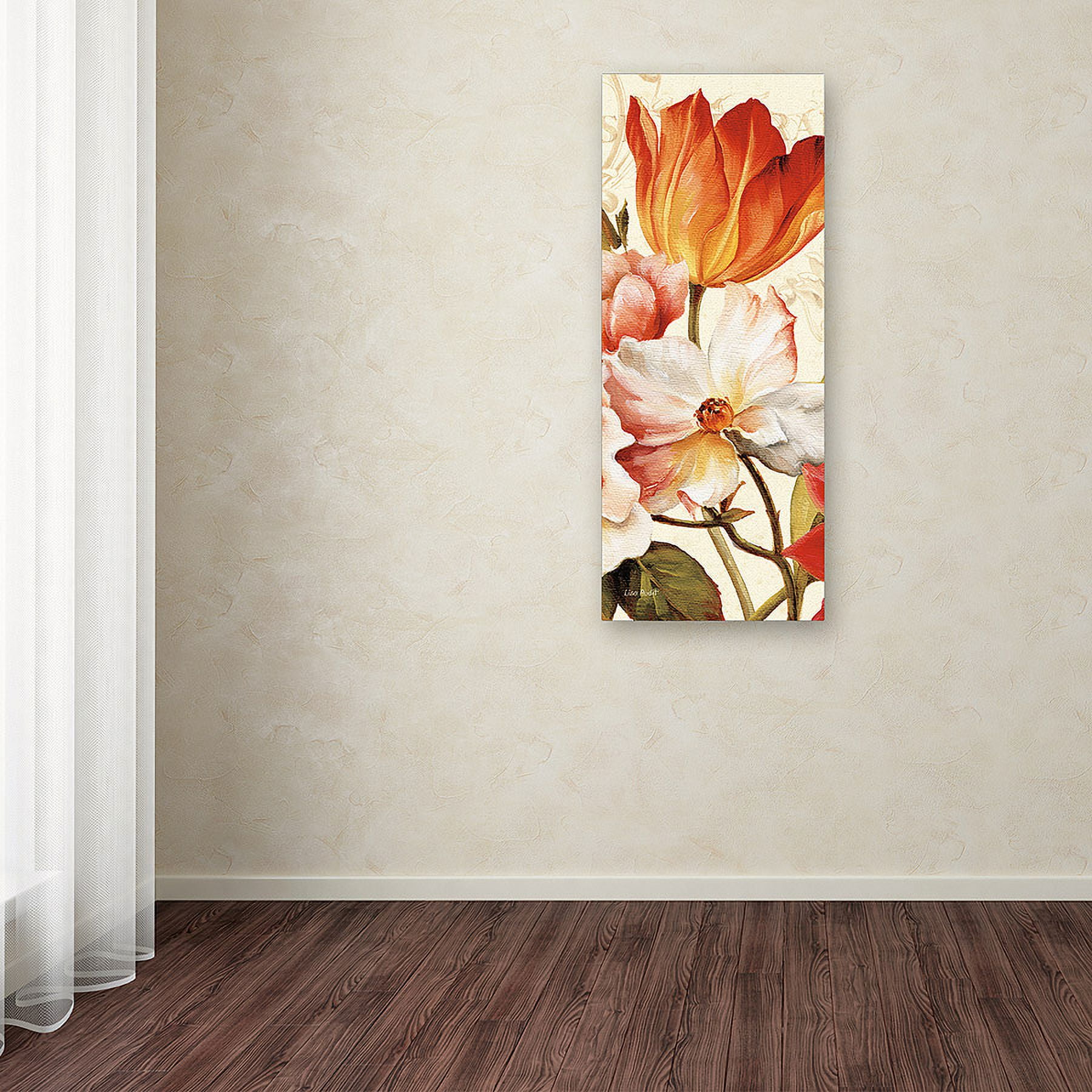 Trademark Fine Art "Poesie Florale Panel I" Canvas Art by Lisa Audit