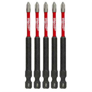 Milwaukee Tool #1 Phillips SHOCKWAVE Impact 3-1/2" Power Bits (5 pk)