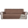 thumbnail image 1 of Housse de Sofa Matelassée Réversible, Protège-Meubles Résistant à l'Eau, Housse de Canapé Lavable avec Mousse Antidérapante et Sangles Élastiques pour Enfants, Chiens, Animaux (Sofa, Brun/beige), 1 of 7