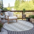 thumbnail image 6 of Addison Rugs Chantille Indoor/Outdoor Transitional Diamonds Beige Washable Round Rug, 8' x 8', 6 of 6