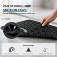 thumbnail image 2 of Bathtub Mat Non Slip Bath Mat for Tub Shower Mat Dinosam Bath Tub Mat 16 x 35 Extra Long Rubber Bath Mat, Suction Cups, Drain Holes, Machine Washable Bathroom Mat,Black, 2 of 8