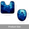 thumbnail image 3 of PhooArto Toilet Lid Cover and U-Shaped Toilet Floor Mat Set of 2 Pieces, Mermaid Blue Ocean Toilet Mat Set, Machine Washable Seat Covers Non-Slip Absorbent Rugs, 3 of 6