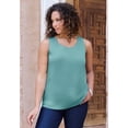 thumbnail image 6 of Roaman's Women's Plus Size Scalloped Cardigan And Tank Set, 6 of 6