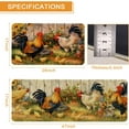 thumbnail image 2 of Farmhouse Kitchen Rugs and Mats Set of 2, Farm Rooster Kitchen Rug Non-Slip Washable Floor Mat for Kitchen Home Decor - 17x29 and 17x47 Inch, 2 of 6