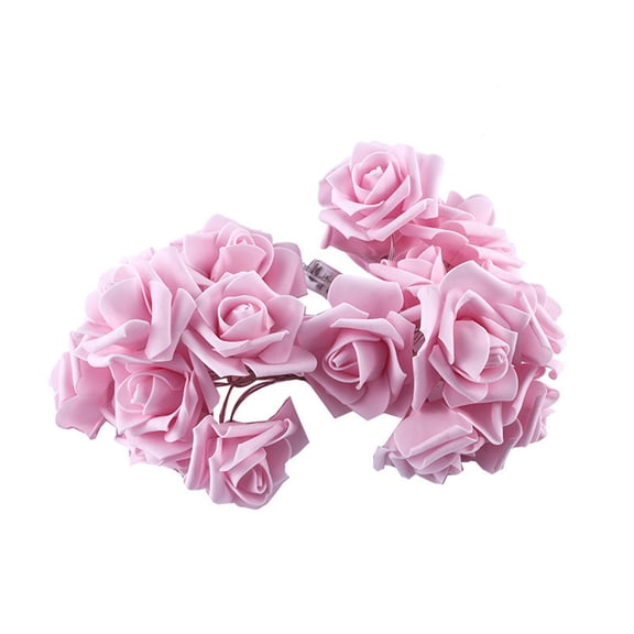 Hxlazmoo Valentine's Day Rose LED String Lights - 20 Battery Operated Romantic Lights for Weddings, Indoor & Outdoor Decor