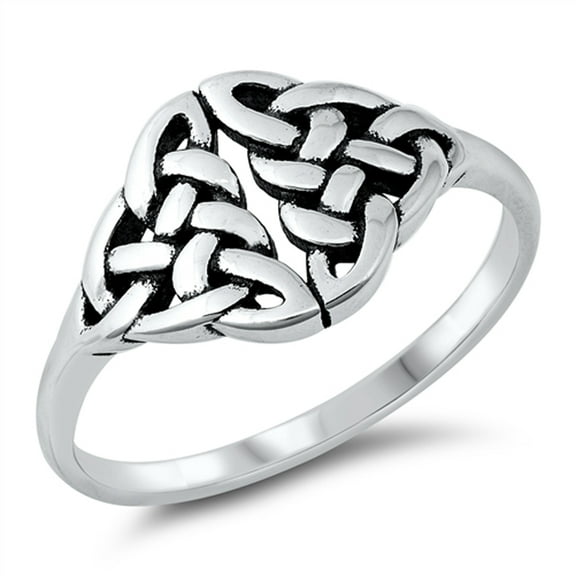 Double Celtic Trinity Ring Ring .925 Sterling Silver Band Jewelry Female Male Unisex Size 5