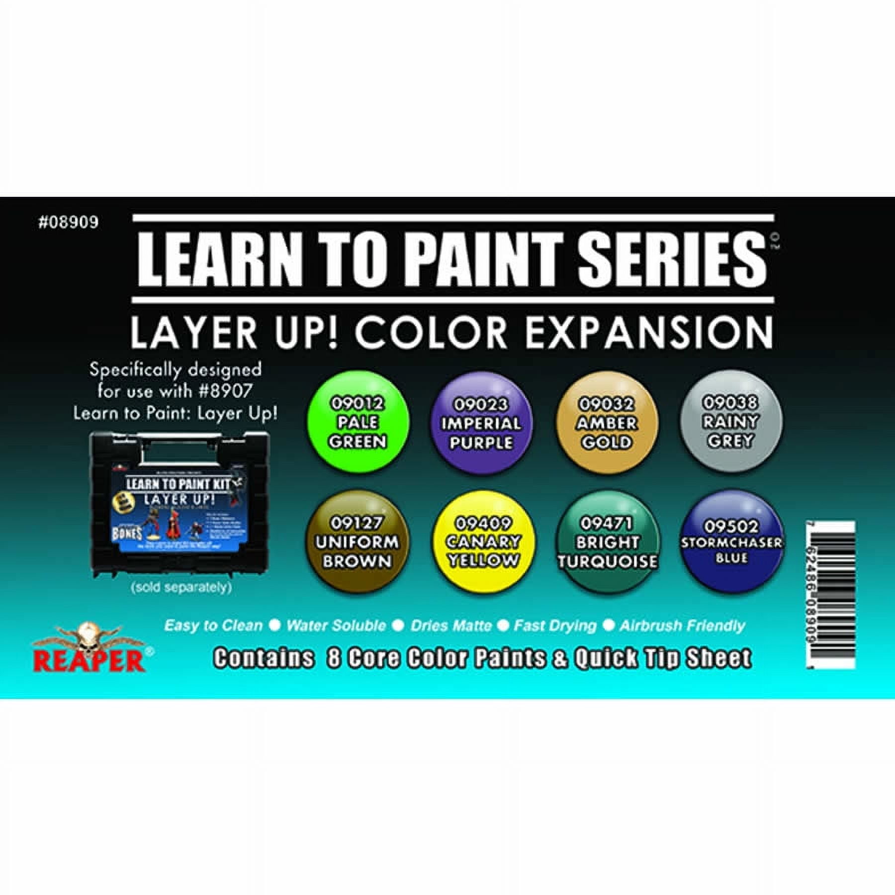 Reaper Miniatures Learn to Paint Kit - Layer Up! Color Expansion New