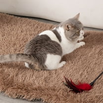 Fuebueo Dog Crate Pads Washable Dog Bed Mat Blanket for Medium Dogs Washable Crate Mat for Dog Cages Kennel Pad Soft Flat Pet Cat Cushion Faux Fur Anti Slip