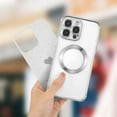 thumbnail image 2 of for iPhone 14 Pro Max Case Magnetic Gradient Glitter Case [Compatible with Magsafe] Bling Clear Plating Love Heart Case Sparkle Shockproof Phone Case for Women Girls - Gradient Silver, 2 of 12