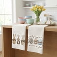 thumbnail image 5 of Stripe Rabbit Bunny Eggs Easter Kitchen Towels Dish Towels, 18x26 Inch Spring Decoration Hand Towels Set of 2, 5 of 7