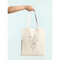 thumbnail image 3 of Smartprints Handmade Camomile Flower Drawing Tote Bag - Image by Shutterstock, One Size Cotton Canvas Tote Bag, 3 of 4