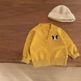 thumbnail image 4 of Fdrone Toddler Baby V-Neck Knit Cardigan Sweater with Cute Dog Embroidery Solid Color Loose Sweater Button Closed Casual Fall Winter Cardigan for Boys Girls, 4 of 7
