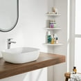 thumbnail image 4 of Marble Engineered Quartz Corner Shelf For Bathroom And Kitchen, Multiple Uses Design With Polished High-Gloss Finish, Modern Style For Home Decor, 4 of 8