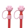 thumbnail image 3 of Lubelski 2Pcs Bouchons de Paille Réutilisables Sans Odeur Belle Douce Antidérapante Silicone Conception de Bande Dessinée Couvercles de Paille Utilisation Quotidienne, 3 of 8