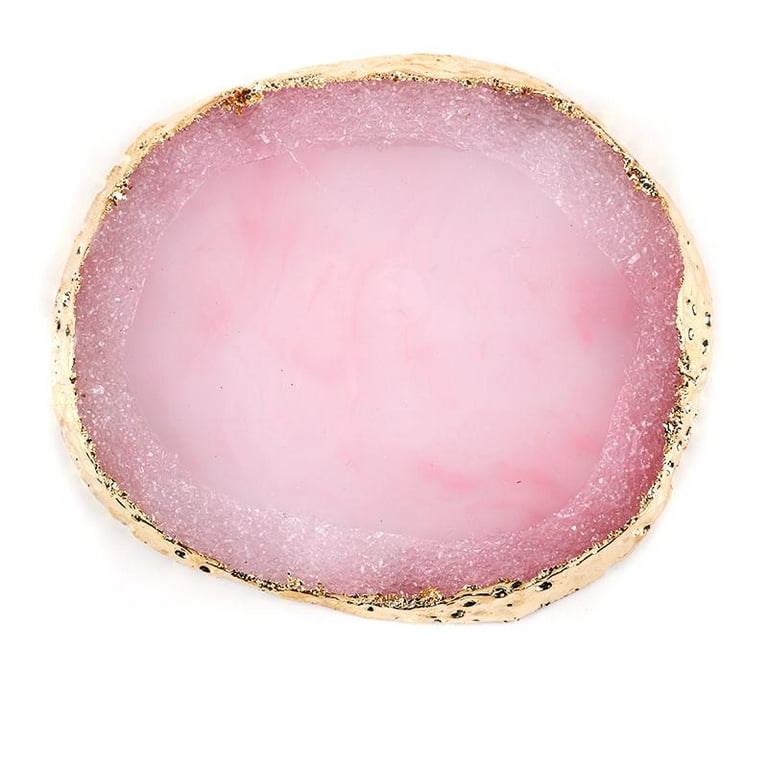 Mod Podge Do-It-Yourself Resin Coaster Kit, Geode Pink and White, Unisex 