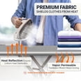 thumbnail image 5 of Ironing Board Cover and Pad 15X54“ - Extra Thick Natural Cotton, Scorch & Stain-Resistant Padding, Standard Size Iron Board Cover with Metal Fasteners Heavy Duty Elastic Edge, Heatproof, 5 of 7
