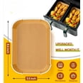 thumbnail image 4 of Air Fryer Liners Disposable, Air Fryer Parchment Paper Liners 125PCS Rectangle, 8.6" X 5.5" for Ninja DZ201,Ninja Foodi Dual Air Fryer Accessories Baking Paper, 4 of 5