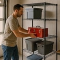 thumbnail image 3 of Estante Organizador para Almacenamiento de Acero Resistente - Anaquel Rack 5 Niveles Ideal para Baño Cocina Ropa Lavanderia 183 cm (Negro), 3 of 5