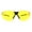 Yellow, variant on Mens ANSI Z87.1+ Sport Warp Around Safety Glasses Black