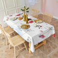 thumbnail image 3 of White Christmas Gnome Pattern Rectangle Tablecloth 60"x102",Waterproof Polyester Rectangle Table Cloth, Wipeable Spillproof Polyester Tablecloth for Dining, Camping, Indoor and Outdoor, 3 of 6