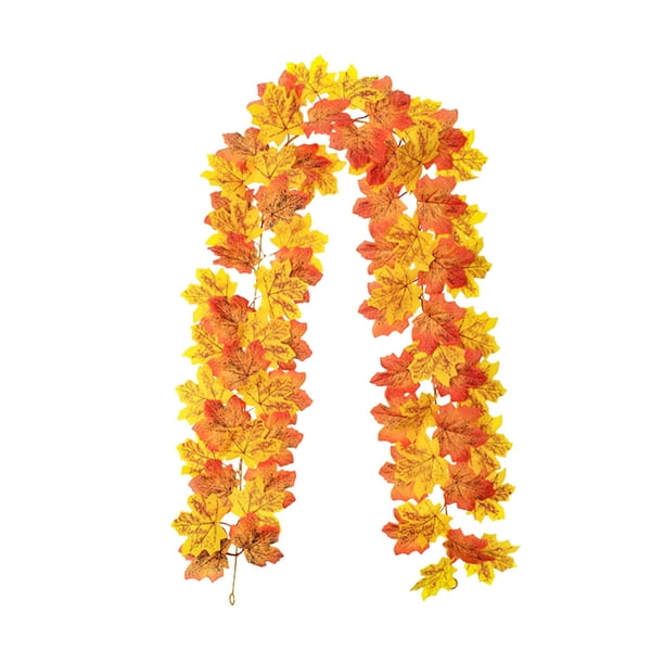 Decoración de Hojas de Arce para Halloween | Hojas Artificiales para Ambiente Festivo | Follaje Realista para Paredes, Pilares y Mesas | Paquete de 1