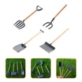 thumbnail image 3 of 4pcs Mini Rake Shovel Toys Dollhouse Farm Tools Kids Mini House Gardening Set, 3 of 8