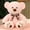 light pink, variant on Classic White Teddy Bear Plush Toy, Soft Stuffed Animal with Plaid Bow Tie & Paw Prints, Cute Gift for Kids/Adults