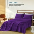 thumbnail image 6 of Hotel Brand 1000 Thread Count 6-Piece Extra Deep Pocket Super Soft Sheet Set Fit Upto 22 Inches Deep Pocket, Solid Pattern, 100% Egyptian Cotton @ 'hotellinen' (California King, Purple ), 6 of 6