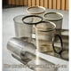 thumbnail image 3 of Inteprter Cubo de basura transparente sin tapa Cubo de basura a rayas Cubo de basura de plástico cilíndrico Gran capacidad para contenedor de Suministros de limpieza para el hogar Negro L, 3 of 6