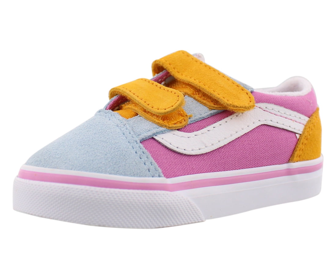 vans shoes blue and pink