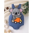 thumbnail image 2 of CIYCuIT Baby Boys Tank Top Romper 3M 6M 9M 12M 18M Sleeveless Koala Car Embroidery Patch Jumpsuit Newborn Infant Square Neck Bodysuit Summer Overalls, 2 of 8