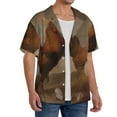 thumbnail image 4 of Balery Oil Painting Chicken And Duck Men's Casual Button Down Shirt Short Sleeve Textured Summer Cuban Beach Shirts-XX-Large, 4 of 7
