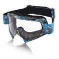 thumbnail image 1 of Gafas de montar para motocicleta Unique Bargains PC TPU Gafas de ciclismo Lente clara Marco azul blanco colorido, 1 of 6