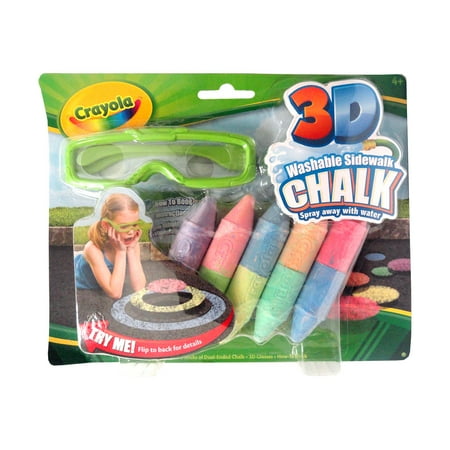 Crayola 3D Sidewalk Chalk, 5 Pack