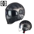 thumbnail image 4 of CYRIL OP12A Cascos de motocicleta retro para hombres y mujeres Cascos de motocicleta modulares Cascos integrales Casco abierto Lente doble DOT, 4 of 4
